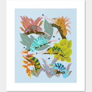 Chameleons Catching Flies Posters and Art